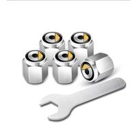 R-timer 5 Tapas de Aluminio para vástago de válvula de neumático para Smart Forfour II (W453) 2014-2021, Antipolvo Impermeables Accesorios Polvo y Fugas,Silver