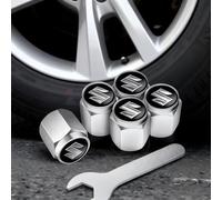 R-timer 5 Tapas de Aluminio para vástago de válvula de neumático para Suzuki Across AB Bj.2020, Antipolvo Impermeables Accesorios Polvo y Fugas,Silver