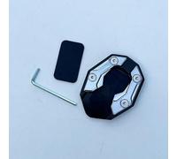 R-timer Ampliación de Caballete Lateral para Harley Davidson Road King Classic FLHRC 2007-2013, Placa de Soporte de Moto en Material de Alta Resistencia, Extensión de Pata de Cabra,Silver