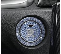 R-timer Anillo Botón de Arranque para Hyundai i20 III 2023 2024 2025, Anillo de Acabado Parada Motor Embellecedor Guarnición Tapa Aro Adhesivo Accesorios Interior,Blue(Retained Lamp Hole)