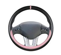 R-timer Funda para Volante para Fiat Panda III City Cross 2017-, Cuero Protector Transpirable Antideslizante Accesorios Interior Resistente Volante,Pink-O-Shaped