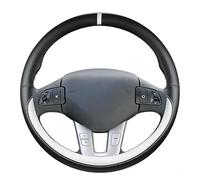 R-timer Funda para Volante para Kia Niro 2017-2022/E-NIRO 2019-2024, Cuero Protector Transpirable Antideslizante Accesorios Interior Resistente Volante,White-O-Shaped