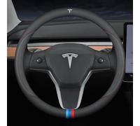 R-timer Funda Volante Coche para Tesla Model Y Juniper 2025 2026, Protector Volante Coche Accesorio Interior, Antideslizante, Duradera, Fácil de Instalar,O-Shape-C