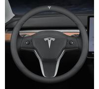 R-timer Funda Volante Coche para Tesla Model Y Juniper 2025 2026, Protector Volante Coche Accesorio Interior, Antideslizante, Duradera, Fácil de Instalar,O-Shape-B