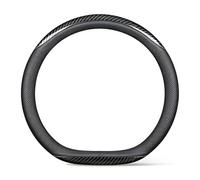 R-timer Funda Volante para MG HS Hybrid+ 2025 2026, Cubre Volante Antideslizante Accesorios, Protector Volante Deportivo Revestimiento Protector Volante,Black-D-Shaped