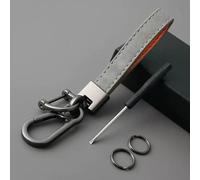 R-timer Llavero Coche para Tesla Modell y 3 Roadster Bonina 3 2021 Roadster Cyber Truck, Accesorio Hombre Mujer Cuero Trenzado Elegante Colgante de Metal Antipérdida Robusto,Grey