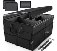 R-timer Organizador Maletero Coche para Mercedes GLC X253 SUV 2015-2022, Caja de Almacenamiento Plegable con Tapa y Correas Bolsa Auto Accesorios