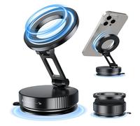R-timer Soporte Magnético para Teléfono Móvil para BYD Han, Teléfono Móvil Plegable al Vacío Portátil Suporte Teléfono Coche,Bla-CK