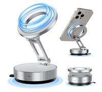 R-timer Soporte Magnético para Teléfono Móvil para BYD Han, Teléfono Móvil Plegable al Vacío Portátil Suporte Teléfono Coche,White