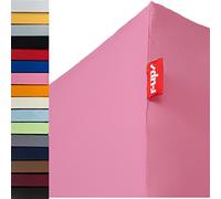 r-up Beste sábana bajera 140x200-160x220 hasta 35cm de alto de muchos colores 95% algodón / 5% elastano 230g/m² (rosa)