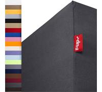 r-up Passt sábana Bajera 180x200-200x220 hasta 35cm de Alto de Muchos Colores 100% algodón 130g/m² (Gris Antracita)