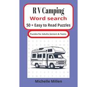 R V CAMPING: Easy to read large print word search book 50+ puzzles with answers 110 pages 6x9 inches for adults seniors and teens