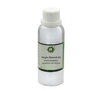 R V Essential Aceite de almendras vírgenes 1250ml (42oz)- Prunus Amygdalus (100% puro y natural Prensado en frío) Virgin Almond Oil