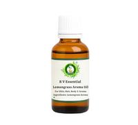R V Essential Pura hierba de limón 30ml de aceite esencial (1.01 oz)- Cymbopogon citratus (100% puro y natural de Grado Terapéutico) Pure Lemongrass Essential Oil