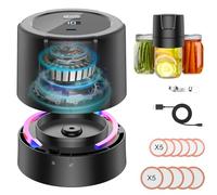r Vacuum Sealer - Electric Mason Jar Vacuum Sealer Kit Compatible with Wide and Regular Mouth Lid 2000mAh Battery Enhanced Motor Canning Seal Jar Vacuum Sealer for Can Sealing - Black