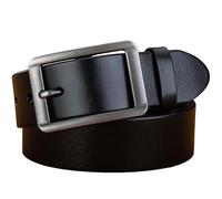 R-xy-O Cinturon Hombre Cuero, AdemáS De Gran TamañO De Cuero De Piel De Vaca Simple VersáTil Juventud Retro Hebilla De Pasador CinturóN Adecuado Para El Uso Diario, De Negocios,165,Black