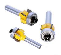 R1 R1 5 R2 Fresa de fresado con 4 dientes, recortadora de borde de vástago de 8 mm para aplicaciones de carpintería, acabado suave y redondeado (3 piezas)