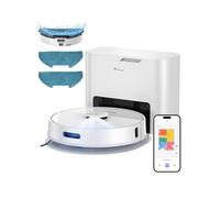 R10 Robot Aspirador y Fregasuelos con Mapeo, Aspira y Friega Suelos, Vaciado Automático de Polvo de 4L, Doble Navegación LiDAR + IMU, Zonas Prohibidas y Muros Virtuales, Control App