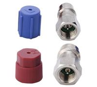 R12 To R134a Retrofits Kit | R12 R22 To R134A High/Low Fitting Port Retrofits - 1/4" Toe 7/16"-20 UNF, R134ea System Port AC Quick Connector Adapter Coupler Car Auto Air-Conditioning