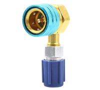 R1234YF a R134A, refrigerante de aire acondicionado para coche, adaptador de manómetro de acoplamiento rápido, conexión de líquido en ángulo recto para sistema de CA de coche