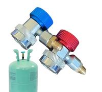 R1234yf Set de ajuste - Kit de carga de CA, acopladores de manguera HVAC | Partes de conversión del adaptador de refrigerante, conectores rápidos de la válvula instantánea, herramientas altas de puert