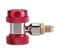 R134A Adaptador de acoplador rápido Centro de válvula extractor de conector bajo alto para el núcleo de válvula de aire acondicionado del automóvil Evacuación de diagnóstico de (Alta presión roja)