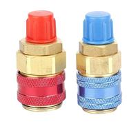 R134A - Conector de repuesto rojo y azul, conectores de válvulas de precisión, prácticos y duraderos