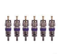R134a Válvula de CA Núcleo de Metal Aire Acondicionado Sistema de Control de Piezas de Repuesto para BMW Mini Rover para Mercedes Púrpura Paquete de 6 Tamaño 0.19x2.65cm