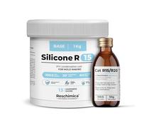 R15 (1 kg) Goma de silicona liquida específica para realizar moldes de resina de bricolaje, fundición,Endurecimiento rápido, moldes de dureza media