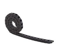 R28 Cadena de arrastre de cable de nailon reforzado negro de 10 x 10 mm, 1 m de longitud para impresoras 3D y máquinas CNC, cable de remolque negro, tipo puente (no se puede abrir)