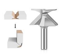 R30 Seam 1/2-Inch Shank Woodworking Router Bit, Tongue and Groove Router Bit, Arc Integrated Slotting Trimming Machine Milling Tool para Woodwroking Chamfer, Herramienta de Grabado