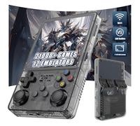 R36 Plus Consola Retro Portátil Consola de Juegos portátil 21000+ Juegos 12 emuladores, Consola de Videojuegos Portátil con Pantalla IPS OCA de 4",Sistema Linux de código Abierto (Negro-128G)