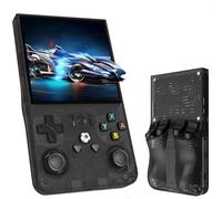 R36MAX - Consola de juegos de mano retro, batería recargable de 4000 mAh, 64 G integrada, más de 18000 juegos clásicos, consola de videojuegos portátil, sistema Linux, pantalla IPS de 4.0 pulgadas