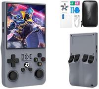 R36Max - Consola de juegos de mano retro, consola de videojuegos con 64G incorporado, más de 18000 juegos, 4000 mAh recargable, compatible con más de 30 simuladores, sistema Linux, pantalla IPS de 4.0