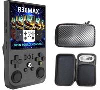 R36Max - Consola de juegos de mano retro, consola de videojuegos con 64G incorporado, más de 18000 juegos, 4000 mAh recargable, compatible con más de 30 simuladores, sistema Linux, pantalla IPS de 4.0