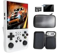 R36Max - Consola de juegos de mano retro, consola de videojuegos con 64G incorporado, más de 18000 juegos, 4000 mAh recargable, soporta más de 30 simuladores, sistema Linux, pantalla IPS de 4.0