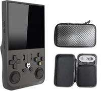 R36MAX - Consola de juegos de mano retro, pantalla IPS de 10.16 cm, almacenamiento de 64 GB, más de 18000 juegos, batería de 4000 mAh, color negro