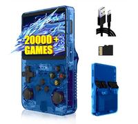 R36S Consola de Juegos 64G,20000+ Juegos Consola Retro Portatil,21 Emuladores,3500mAh,Sistema Linux,Pantalla IPS de 3.5" Reproductor de vídeo,Mini Consola Plug and Play (Azul)