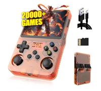 R36S Consola de Juegos 64G,20000+ Juegos Consola Retro Portatil,21 Emuladores,3500mAh,Sistema Linux,Pantalla IPS de 3.5" Reproductor de vídeo,Mini Consola Plug and Play (Naranja)