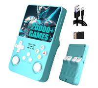 R36S Consola de Juegos 64G,20000+ Juegos Consola Retro Portatil,21 Emuladores,3500mAh,Sistema Linux,Pantalla IPS de 3.5" Reproductor de vídeo,Mini Consola Plug and Play (Azul Cielo)
