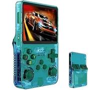 R36S - Consola de videojuegos de mano retro, pantalla IPS de 3.5 pulgadas, tarjeta TF de 64 g, más de 10.000 juegos, consola de juegos de mano retro, con sistema Linux de código abierto (verde)