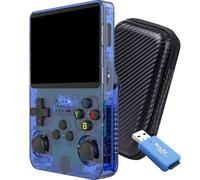 R36S Consola retro portátil 128 GB con +25.000 Juegos +26 Emuladores PS1, PSP, N64, NDS, SuperN, GameB, GBA - Linux IPS 3.5" Consola de videojuegos portátil (Azul t., 128 GB (25K juegos))
