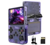 R36s Consola Retro Portatil Mejorada, Función de Archivo Manual, Botones Ergonómicos, Tarjeta TF de 64/128 GB, más de 15 000 Juegos Clásicos Retro y Compatibilidad para Añadir más (Púrpura/64G)