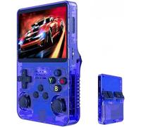 R36S Consola Retro Portatil, Pantalla IPS de 3.5 Pulgadas, Consola de Videojuegos Portátil con Sistema Linux de Código Abierto, Tarjeta TF de 128GB, 40 000 Juegos Clásicos(Dark Blue,No Memory Card)