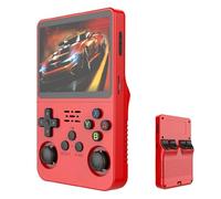 R36s Retro Handheld Game Console, Portable Video Game Console with Built-in 20,000+ Games, 64/128GB TF Card,3.5 in HD Screen,3500mAh Battery, Linux System, 30+ Emulators (Dark Red, 128G)