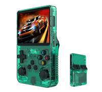 R36s Retro Handheld Game Console, Portable Video Game Console with Built-in 20,000+ Games, 64/128GB TF Card,3.5 in HD Screen,3500mAh Battery, Linux System, 30+ Emulators (Green, 128G)