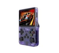 R36S Retro Handheld Video Game Console Linux System 3.5 Inch IPS Screen Portable Pocket Video Player 128GB Games-Purple