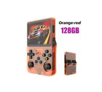 R36S Retro Video Game Console - Orange - 20,000 Built-in Games - 3.5-inch IPS Screen