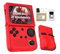 R36T Consola de Juegos Retro 128 GB, Consola Emuladora con 21 000+ Juegos Retro Integrados 27 Emuladore, Sistema Linux, Pantalla IPS OCA de 3,5 Pulgadas, Compatible con WiFi, Joystick 3D (Rojo)