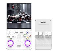 R36Ultra 128G Consola de Juegos portátil, emulador Completo de Consola de Juegos portátil con más de 20000 Juegos portátiles, más de 20 emuladores, Sistema Linux de código Abierto(Blanco)